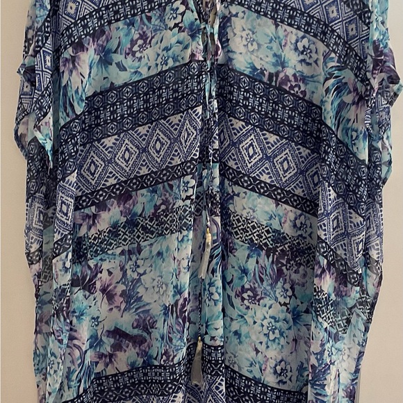 Tommy Bahama Aquapetals Lace Up Tunic - NWT - Size S/M - Picture 4 of 13